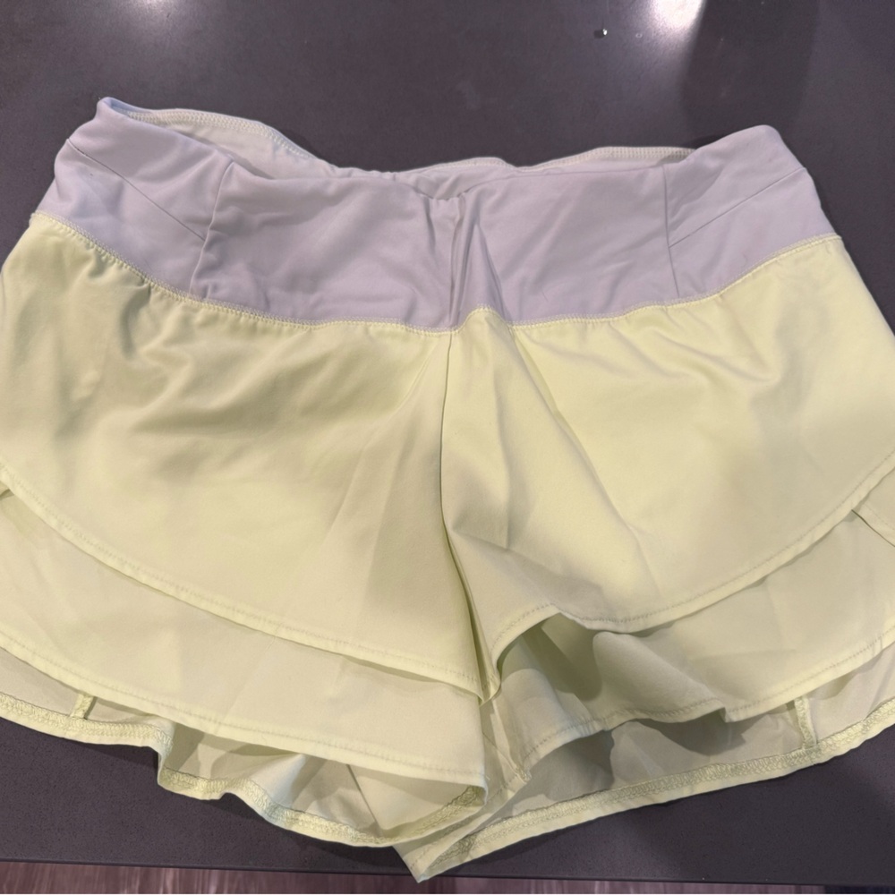 CALIA by Carrie Underwood Light Yellow and Gray Athletic Shorts